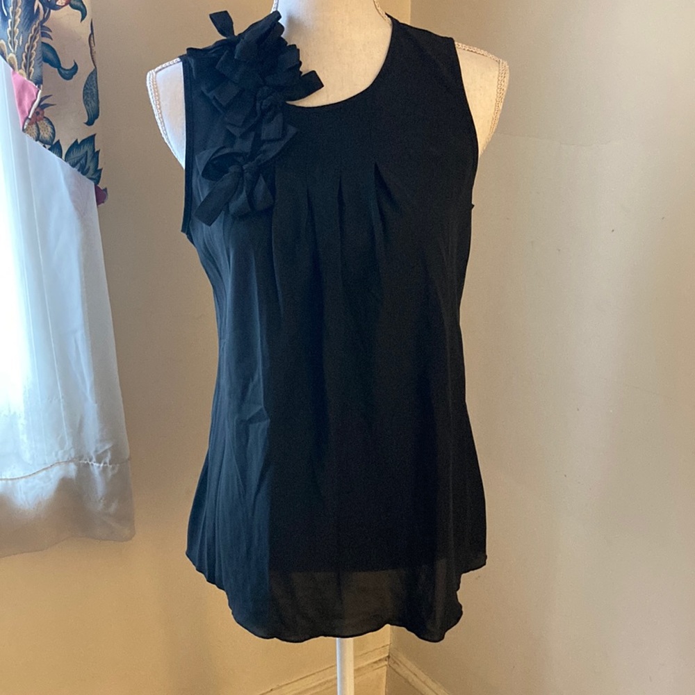 NWT Spence Sheer Black Blouse